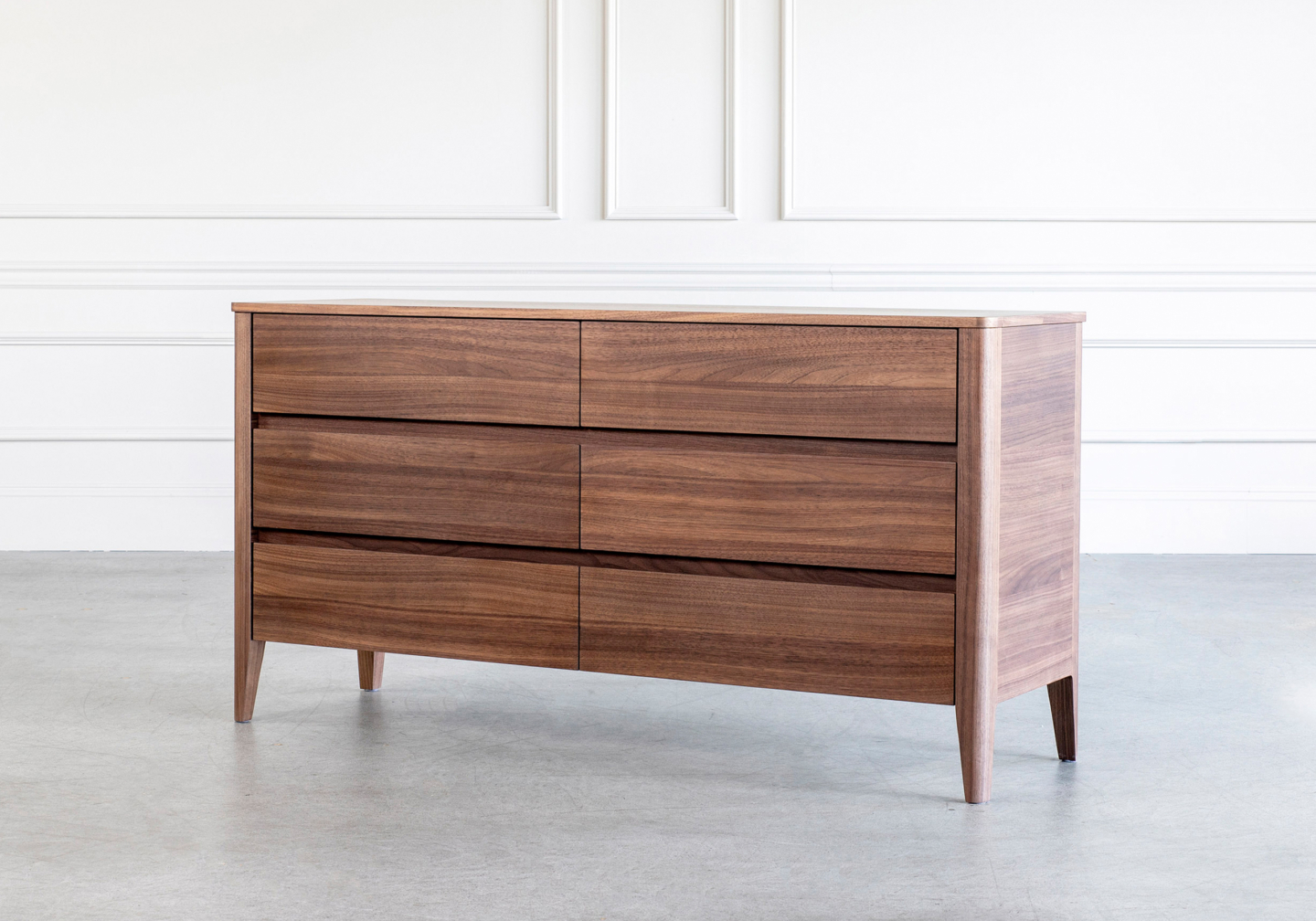 Sonja Double Dresser Walnut Angle