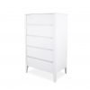 Sonja High Chest in White Lacquer, Angle
