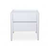 Sonja Night Table in White Lacquer, Front