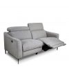 Comox Loveseat in Light Grey Fabric with Recliner Out