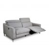 Comox Sofa in Light Grey Fabric with Recliner Out