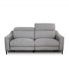 Comox Sofa in Light Grey Fabric with Headrest Up