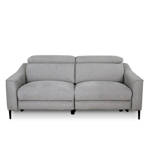Comox Sofa in Light Grey Fabric, Front