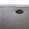 Comox Sofa in Light Grey Fabric, Recliner Buttons