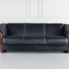 Ekornes Manhatten Sofa in Paloma Black and Walnut, Front