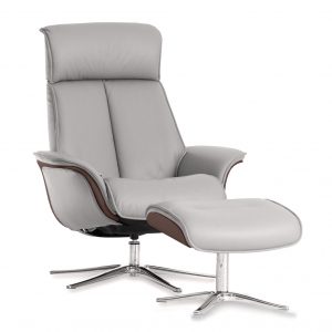 IMG Space 5400 Recliner and Ottoman in Trend Cinder