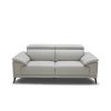 Jensen Loveseat in Light Grey M Leather, Front