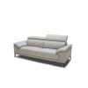 Jensen Loveseat in Light Grey M Leather, Angle