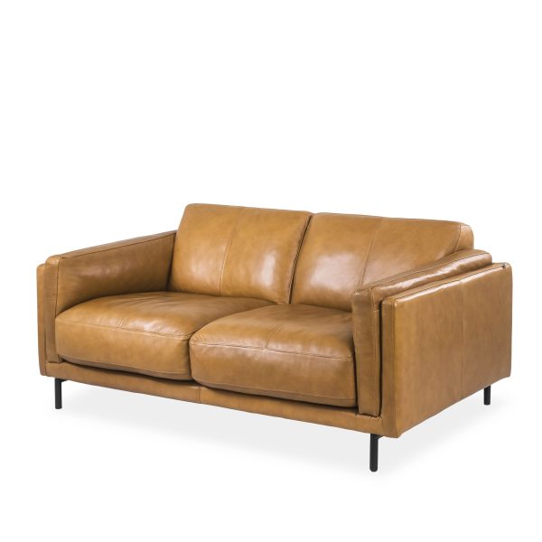 Jesper Loveseat Caramel, Angle