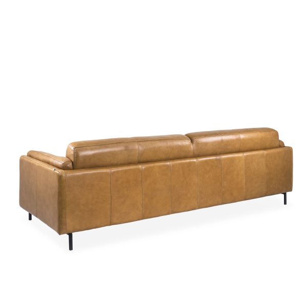Jesper Sofa in Silky Caramel Leather, Back