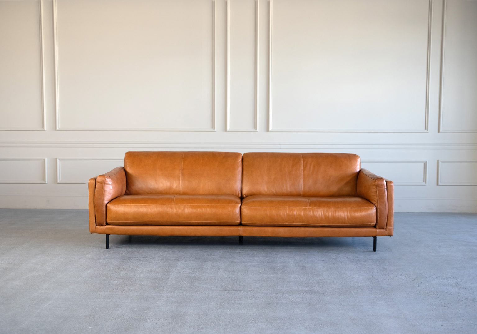 Jesper Sofa Caramel Front 1