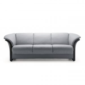 Ekornes® Manhattan Sofa in Paloma Silver Grey with Wenge Wood