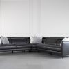 Marki Large Sectional in Charcoal, Styled