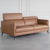 Marki Sofa in Butter, Angle, Headrest Up