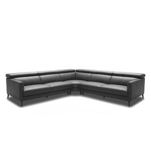 Marki Sectional Large in Dark Grey NL Leather