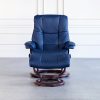 Mayfair Classic Recliner in Oxford Blue, Recline, Front