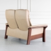 Stressless Windsor Loveseat Paloma Sand Walnut Back