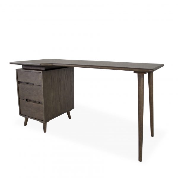 Vision Desk in Walnut on Angle