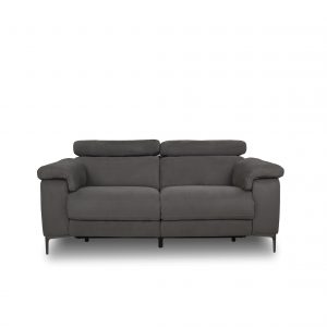 Wallace Loveseat in Maldives Dark Grey, Front