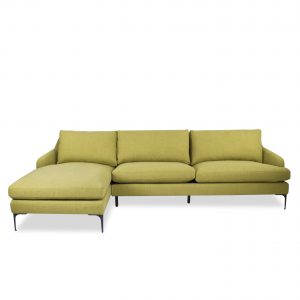 Wallis Sectional in Mustard Fabric, Straight, SL