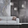 Bowery 3-Arm Arc Floor Lamp in Living Room