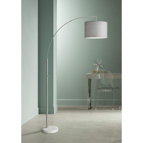 Bowery Arc Floor Lamp in Living Room