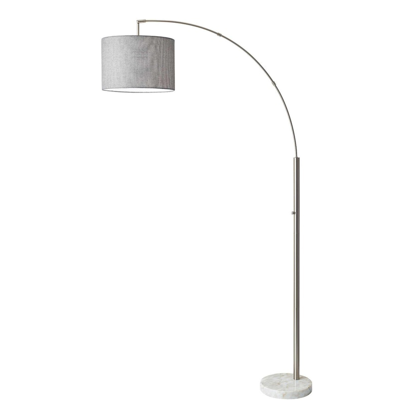 Bowery Arc Floor Lamp Scandesigns, Dexter Arc Floor Lamp With White Shade