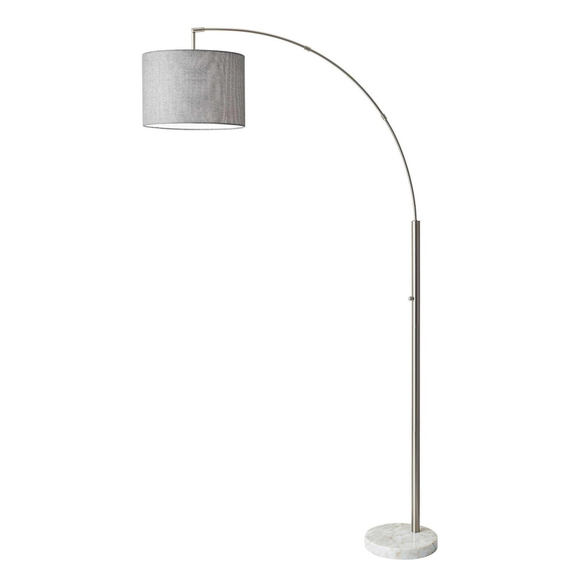 Bowery Arc Floor Lamp Scandesigns Furniture Bowery Arc Floor Lamp Scandesigns, Dexter Arc Floor Lamp With White Shade