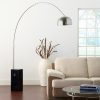 FL158B Floor Lamp with a Black Marble Base in Living Room