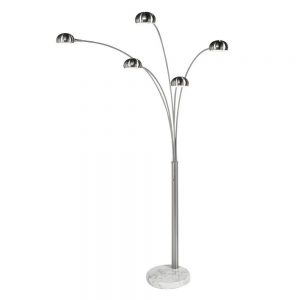 FL160/5 Floor Lamp with a White Marble Base