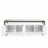 Miami Sideboard in White Lacquer, Open Doors