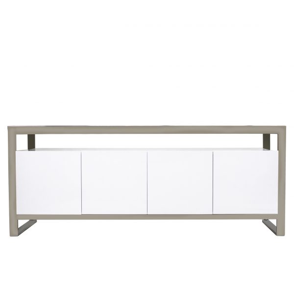 Miami Sideboard in White Lacquer, Front