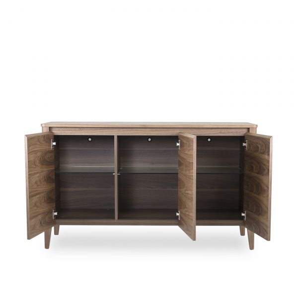 Norman Sideboard in Walnut, Front, Open