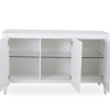 Norman Small Sideboard White Cabinets Open