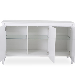 Norman Small Sideboard White Cabinets Open Norman Small Sideboard White Cabinets Open
