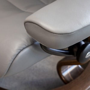 Opal Classic Recliner Neutral Grey Close Up Opal Classic Recliner Neutral Grey Close Up