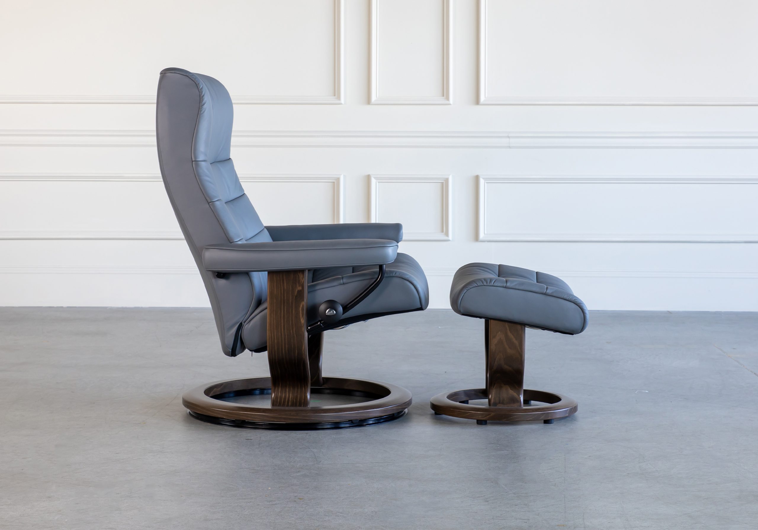 Opal Classic Recliner Neutral Grey Side Opal Classic Recliner Neutral Grey Side