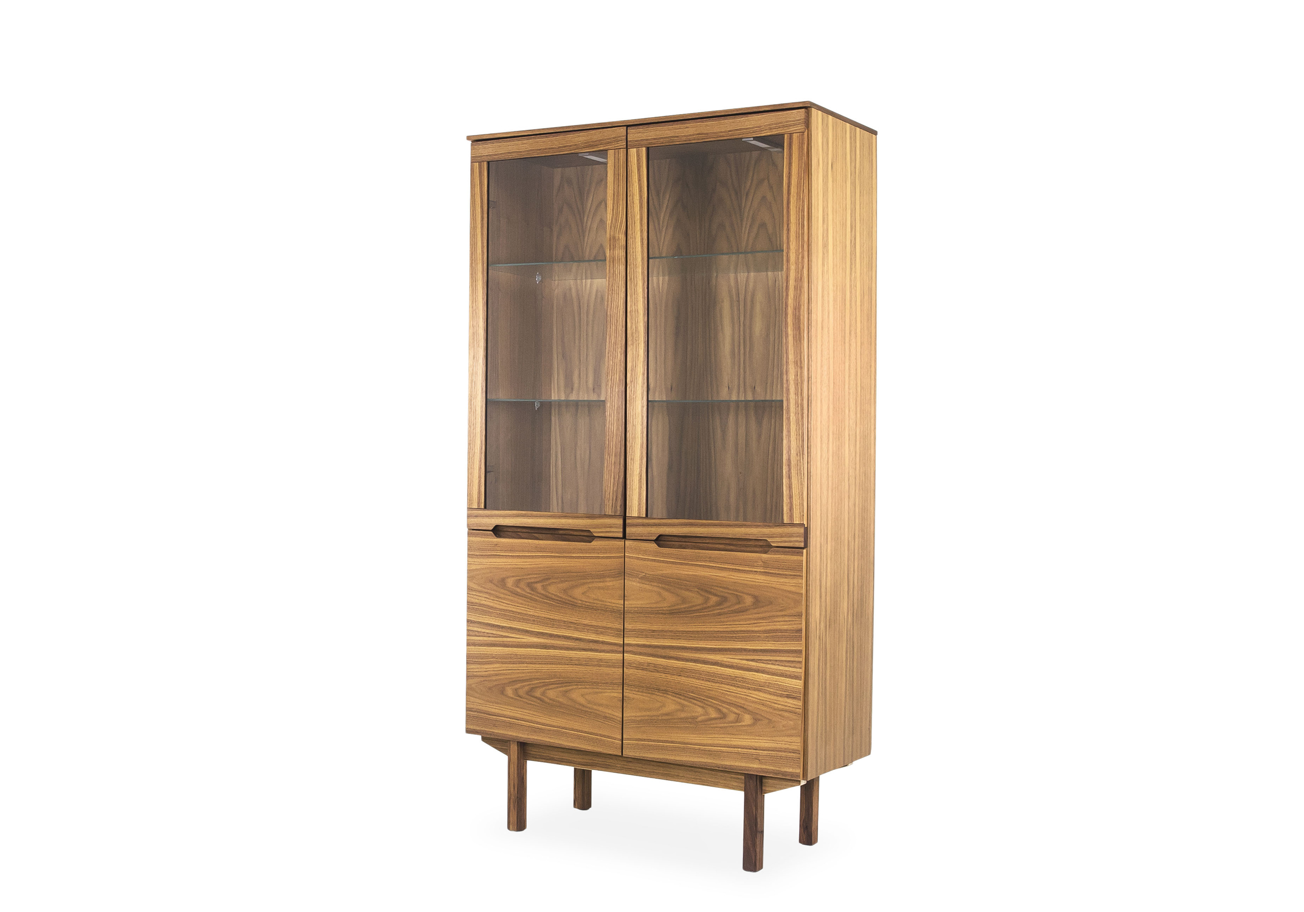 SM307 Wood Display Cabinet - Angle