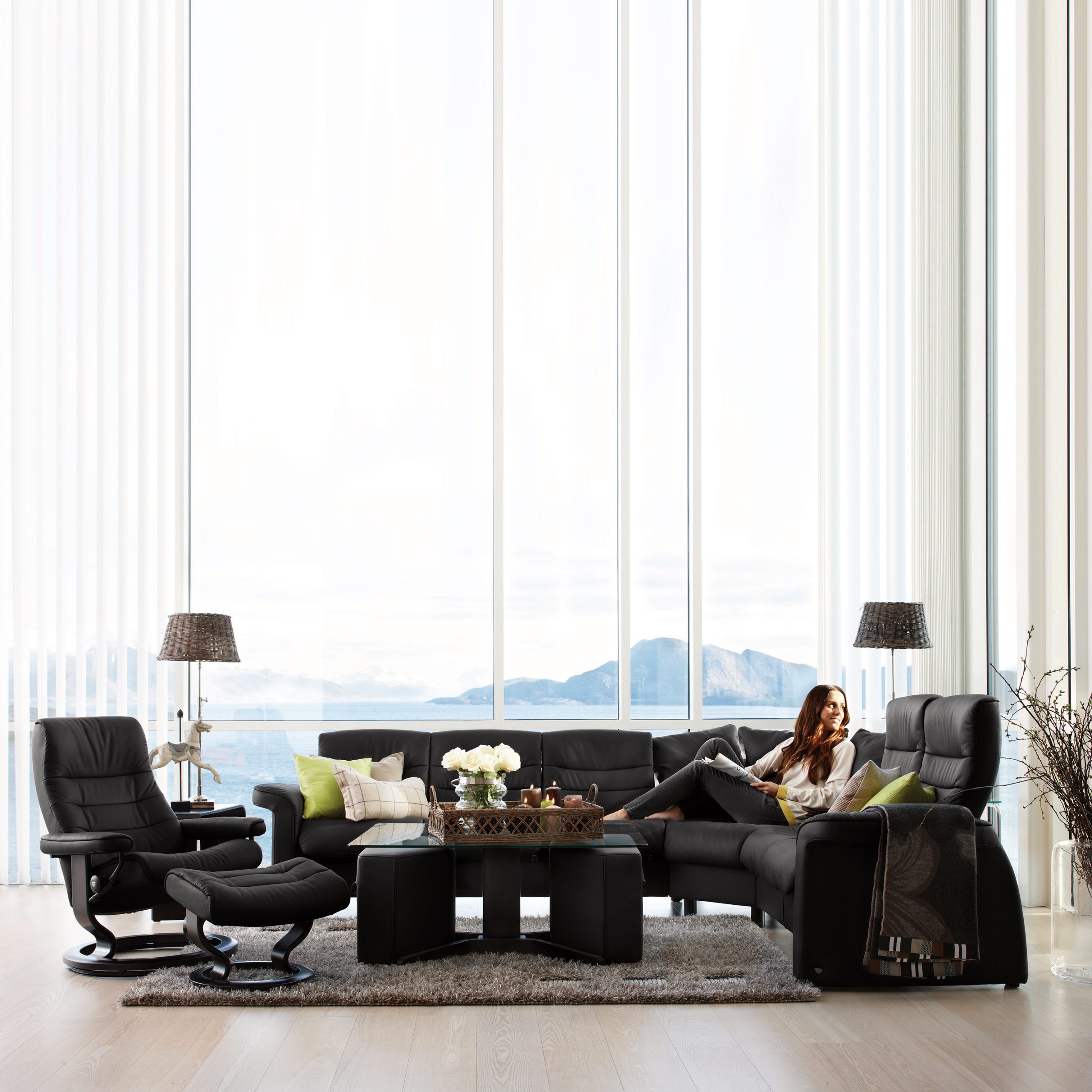 Stressless opal recliner sapphire sectional  Stressless opal recliner sapphire sectional