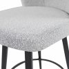 Benson Swivel Stool in Merino and Black Coral, Close Up