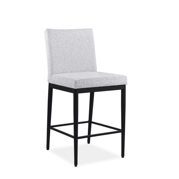 Monroe Counter Stool in Merino and Black Coral, Angle