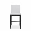 Monroe Counter Stool in Merino and Black Coral, Front