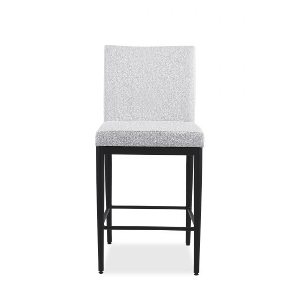 Monroe Counter Stool in Merino and Black Coral, Front