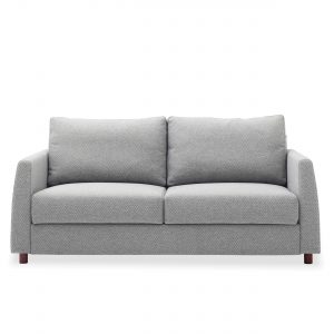 Nobel Sofabed in Light Grey Fabric, Front