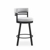 Ronny Swivel Stool in Merino and Black Coral, Angle, 2