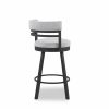 Ronny Swivel Stool in Merino and Black Coral, Back