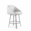 Wembley Swivel Stool in Parchment, Angle