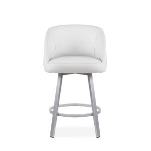 Wembley Swivel Stool in Parchment, Front