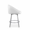 Wembley Swivel Stool in Parchment, Side