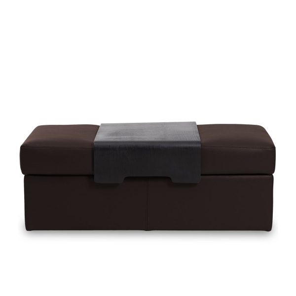 IMG DPALLHC Ottoman in Trend Chocolate Leather, Straight